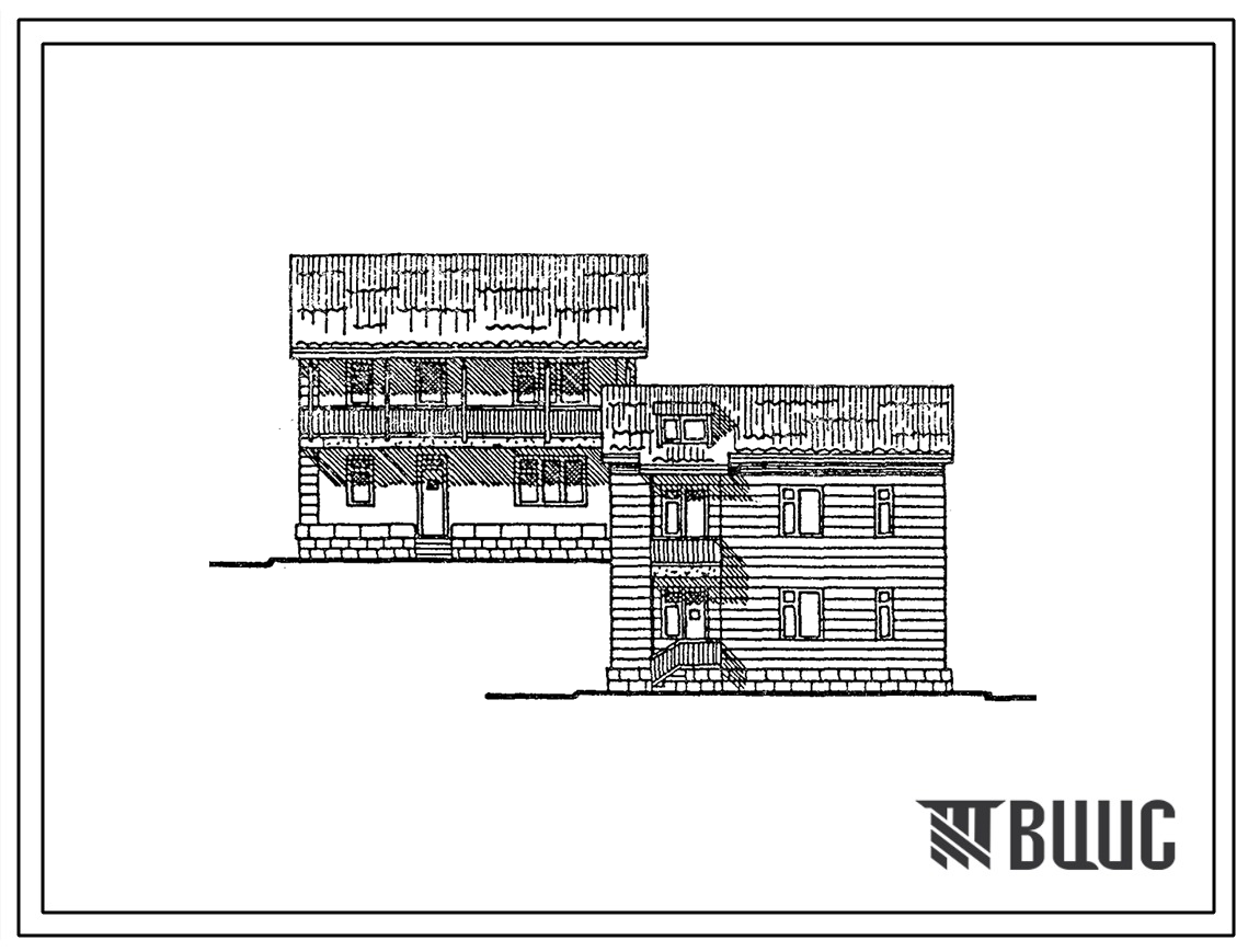 Типовой проект 145-18-24с.13.86 Двухэтажный дом с четыреххкомнатной квартирой типа 4Б. (Ввод опубл. в И-12-86). Для Армянской ССР