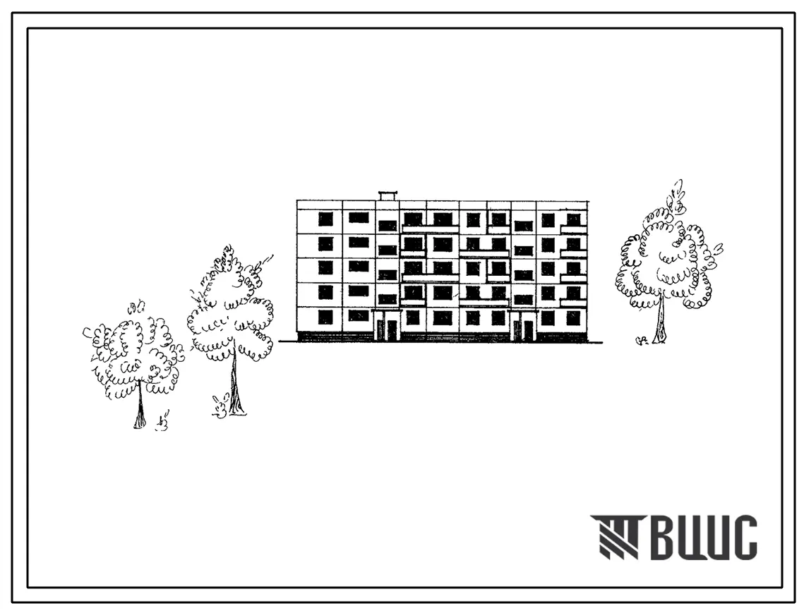 Типовой проект 92-05С Пятиэтажная торцевая блок-секция на 30 квартир 1Б.2Б.3А-2А.2А.2А (правая). Для строительства во 2 и 3 климатических районов, кроме районов вечной мерзлоты, горных выработок и посадочных грунтов.