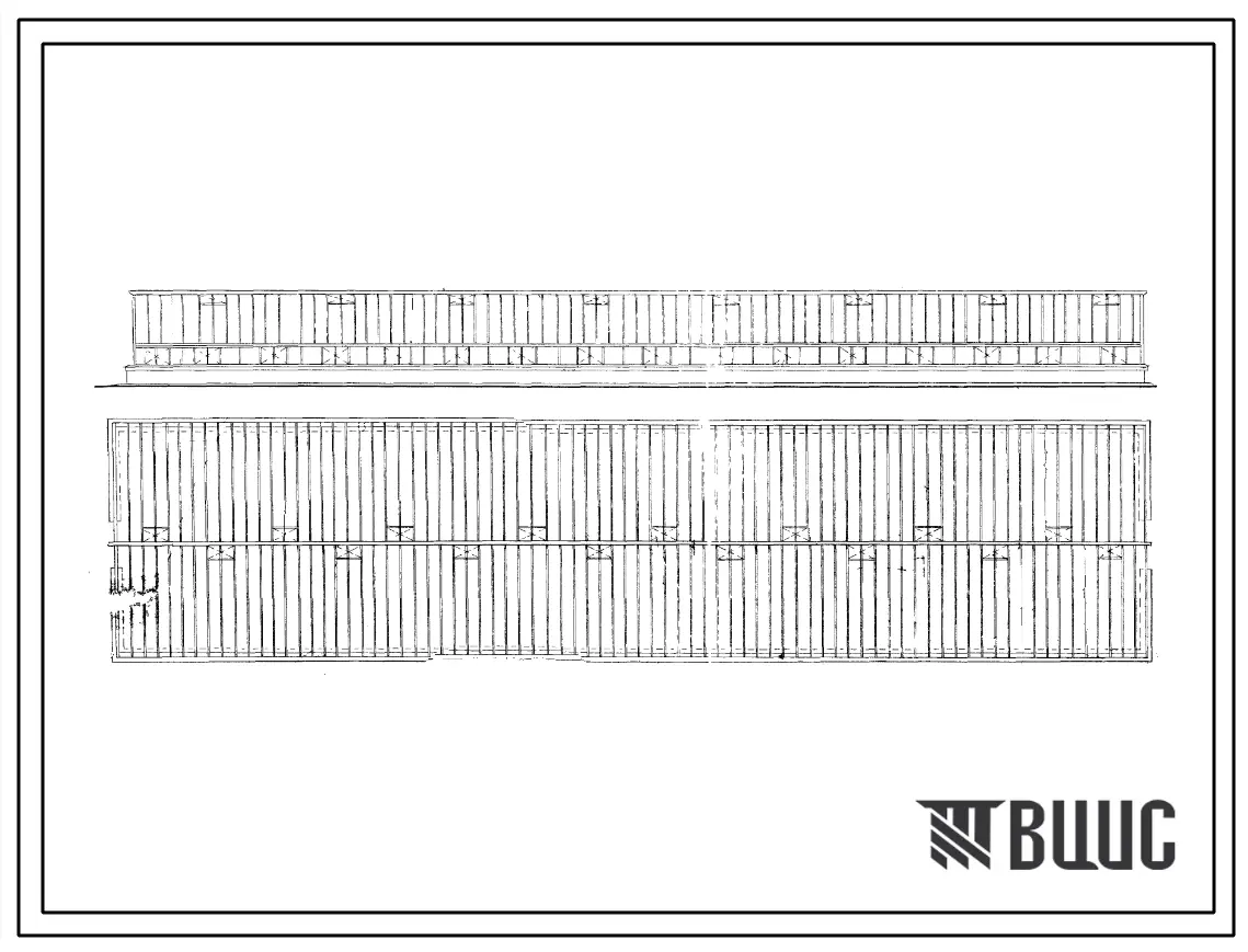 Шифр МФ-31 Цветочная оранжерея на 330 кв.м инвентарной площади (1963 г.)