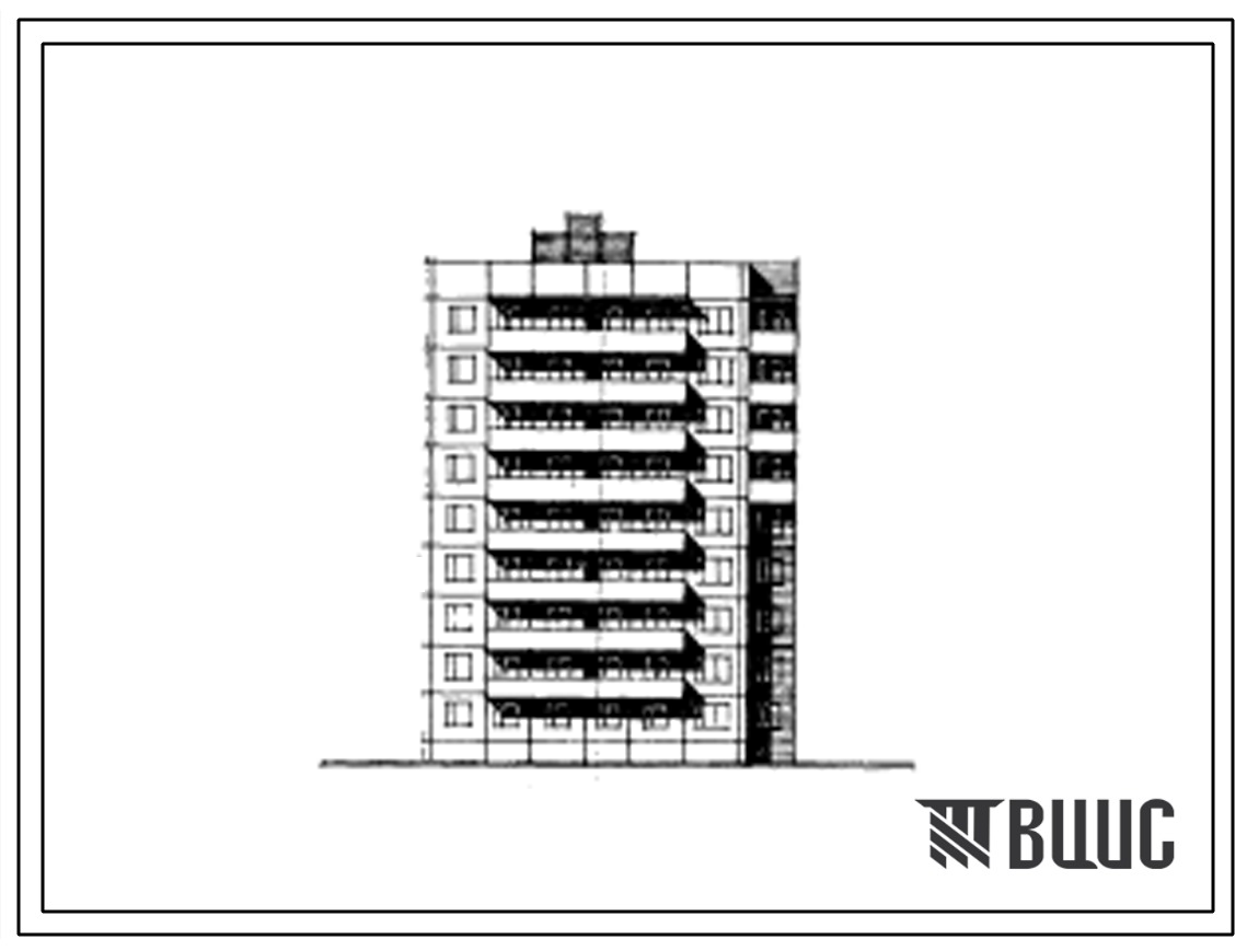 Типовой проект 91-016/1 Блок-секция девятиэтажная торцовая на 26 квартир ( двухкомнатных 2Б-8; трехкомнатных 3Б-8; четырехкомнатных 4Б-9; пятикомнатных 5Б-1).