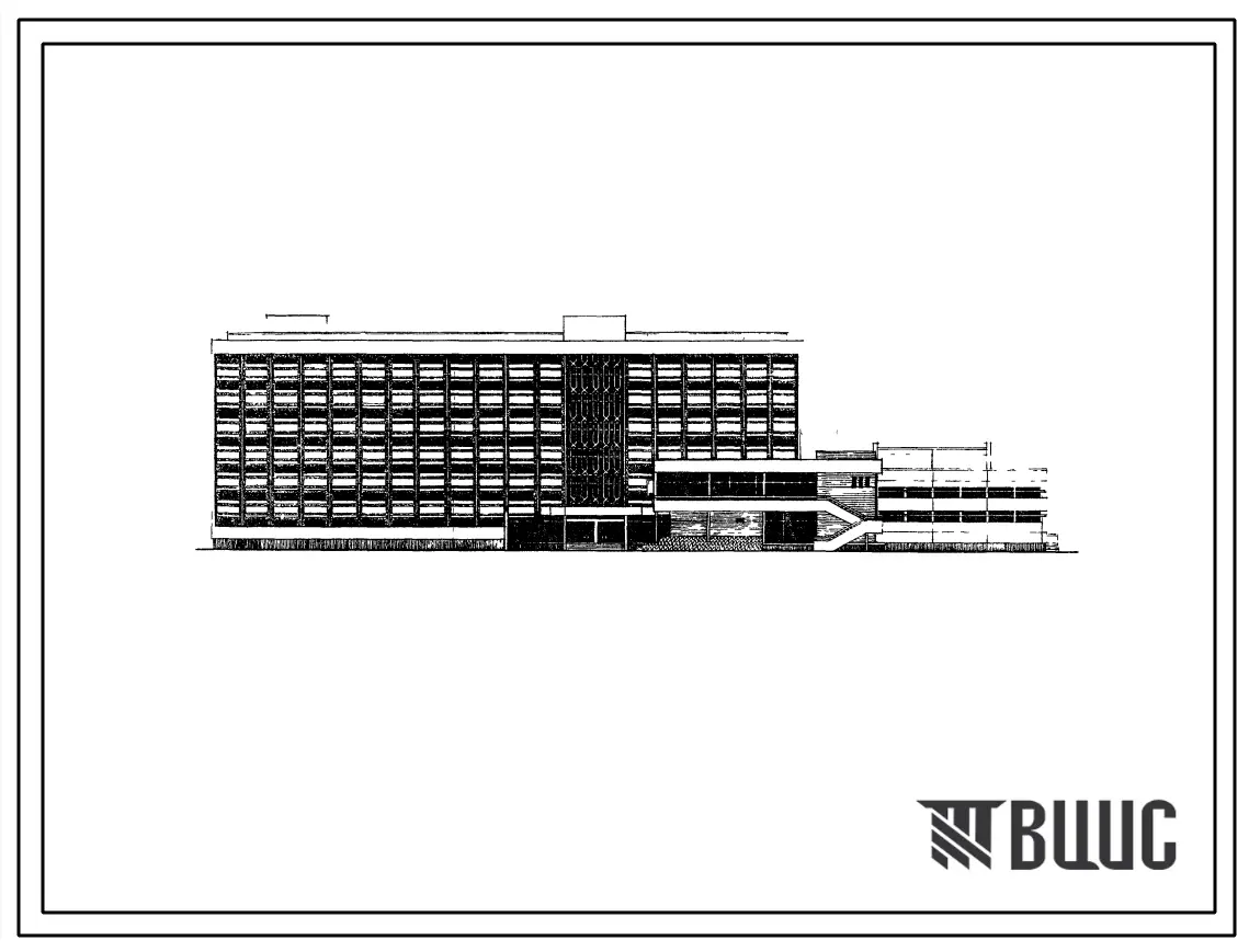 Типовой проект 282-5-36сп Гостиница на 380 мест (в конструкциях серии ИИС-04). Для строительства в IVА и IVГ климатических подрайонах сейсмичностью 7, 8 и 9 баллов на грунтах II типа просадочности.
