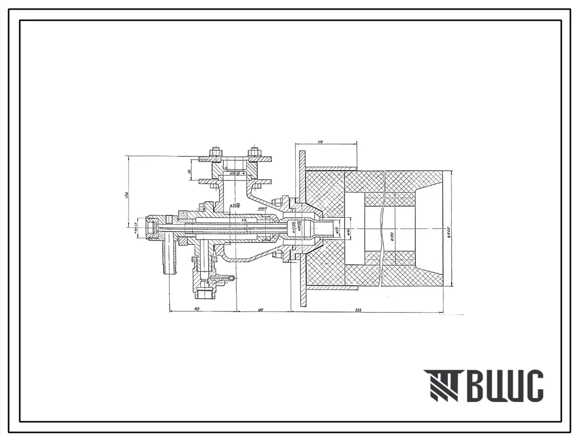 Проект Н7101 Горелка 1ГР-11 производительностью 11 м.куб/ч природного газа для получения восстановиительной атмосферы в печах безокислительного и малоокислительного нагрева металла