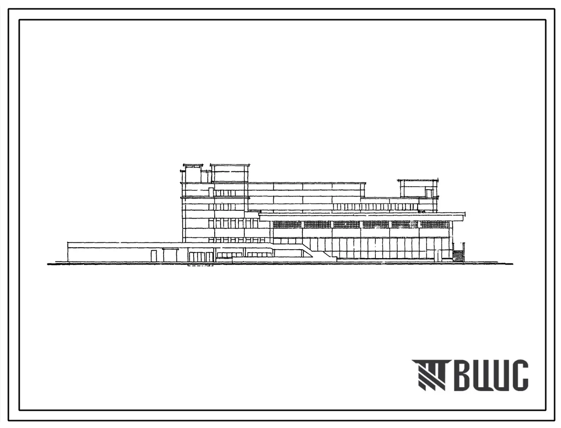 Типовой проект 272-14-12 Комплекс рынка торговой площадью 1500 м2. В конструкциях ИИ-04. Для строительства в 1В климатическом подрайоне, 2 и 3 климатических районах