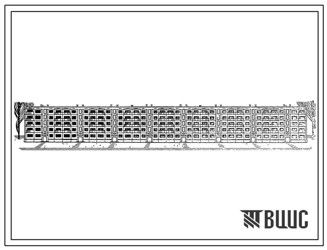 Типовой проект 1-335А-19с Пятиэтажный восьмисекционный крупнопанельный жилой дом на 115 квартир.