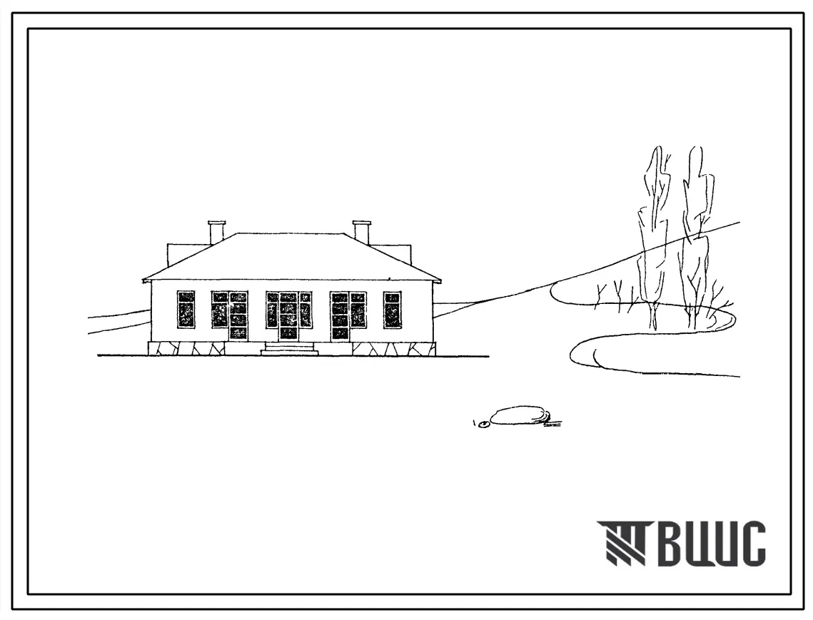 Типовой проект 285-4-7с Кооперированное здание бани на 10 мест с приемным пунктом прачечной и комбината бытового обслуживания.Для строительства в IV проектно-строительной зоне в районах с сейсмичностью 7 и 8 баллов.(Для 4 проектно-строительной зоны).