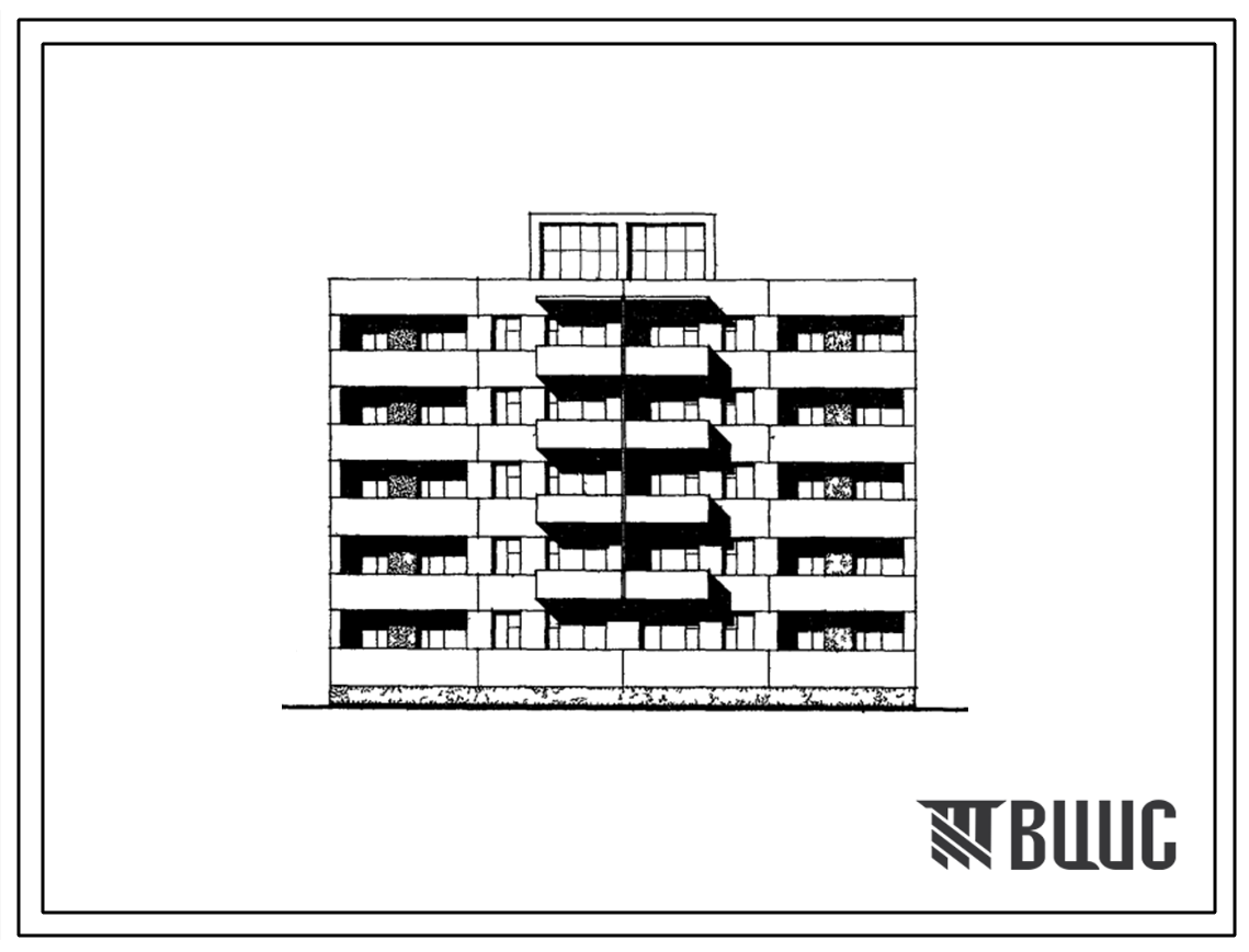 Типовой проект 72-09с Пятиэтажная блок-секция рядовая левая на 19 квартир (однокомнатных 1А-5; двухкомнатных 2А-4; четырехкомнатных 4Б-4; пятикомнатных 5Б-6). Для строительства в 1А климатическом подрайоне Тувинской АССР сейсмичностью 7 и 8 баллонов