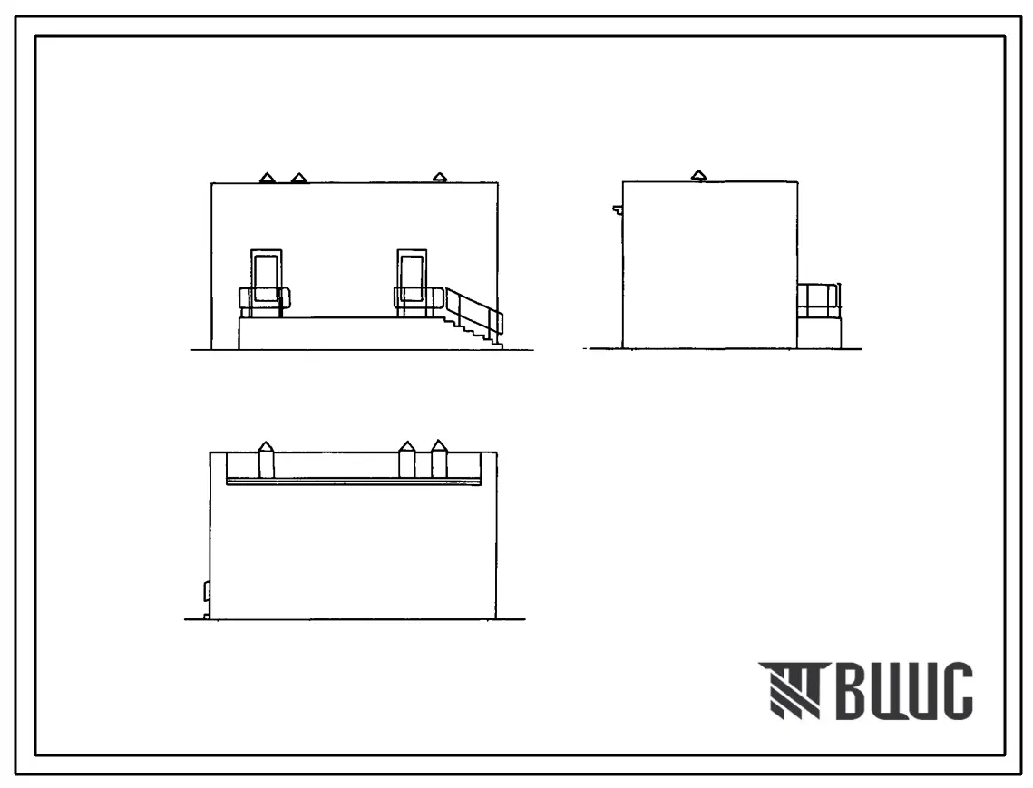Типовой проект 254-9-110.86 Станция зарядки аппаратуры лечебными газами станции скорой медицинской помощи для обслуживания сельского населения на 16 тыс. выездом в год. Здание одноэтажное. Стены из кирпича.