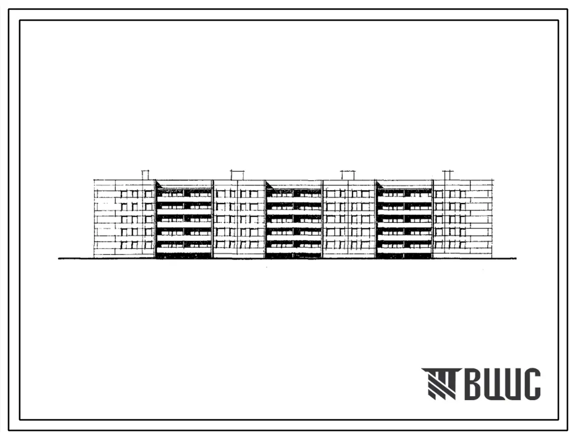 Типовой проект 113-88-3/1.2 5-этажный 6-секционный дом на 70 квартир. Для строительства во 2В климатическом подрайоне Белорусской ССР.