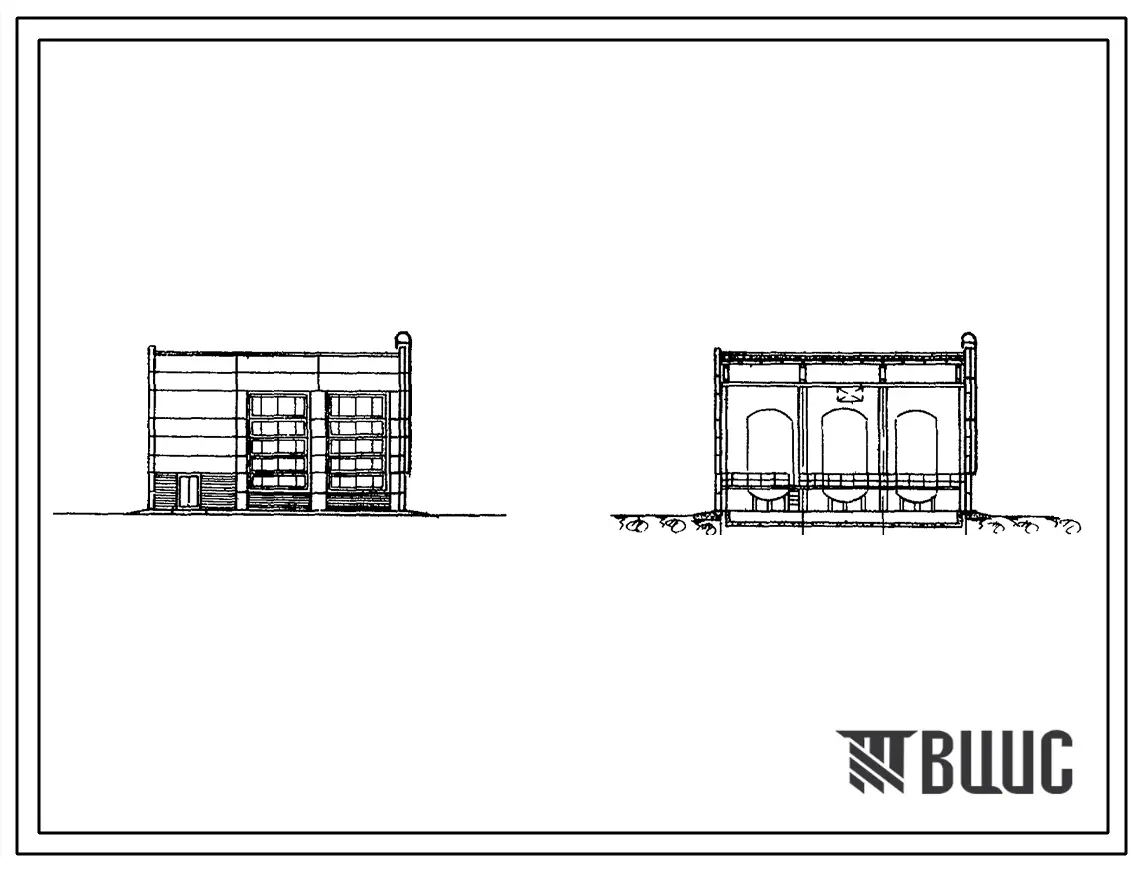 Типовой проект 402-12-55 Фильтровальная станция для водяных блоков производительностью 15 000 м.куб./час.