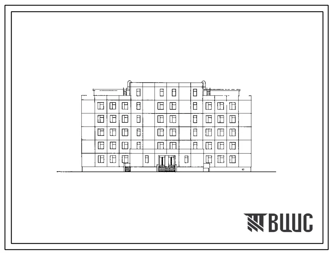Типовой проект 251-4-55.87 Поликлиника на 380 посещений в смену. Здание одно-, четырех -, пятиэтажное. Стены из трехслойных легкобетонных панелей по серии 1.090.1-1.