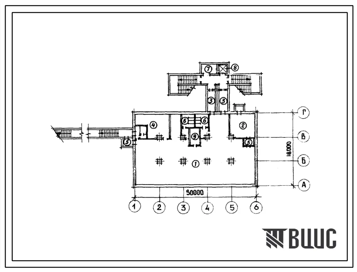 Типовой проект А-2-900-239.83 Склад материалов, (убежище на 900 человек, размеры убежища 36м на 18м, режимы вентиляции 1,2).