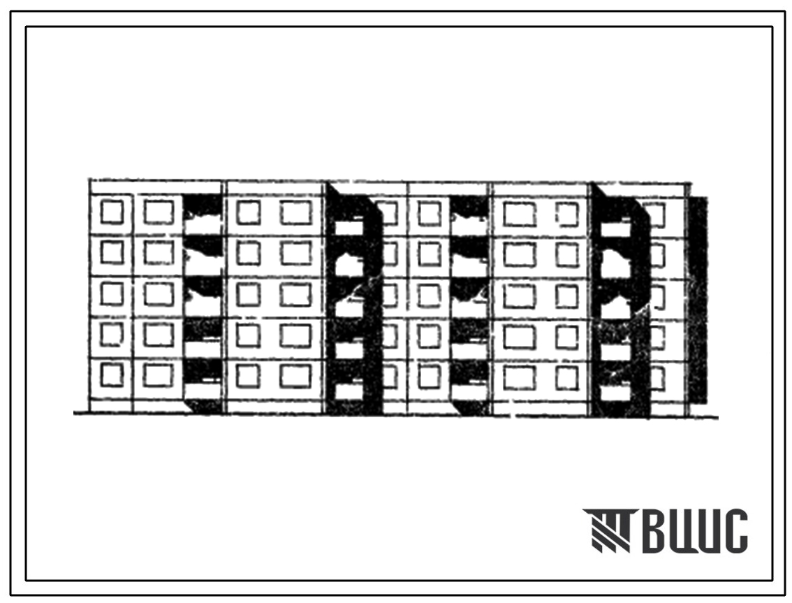 Типовой проект 92-019с/1 Блок-секция 5-этажная 39-квартирная торцовая, правая 1Б.1Б.2Б.3Б - 1Б.2Б.3Б.3Б