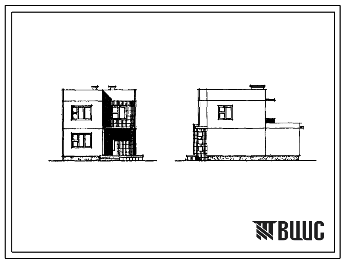 Типовой проект 141-210-21 Жилой дом двухэтажный одноквартирный с квартирой в двух уровнях 3Б. Для строительства во IIВ климатическом подрайоне, II климатическом районе Белорусской ССР.