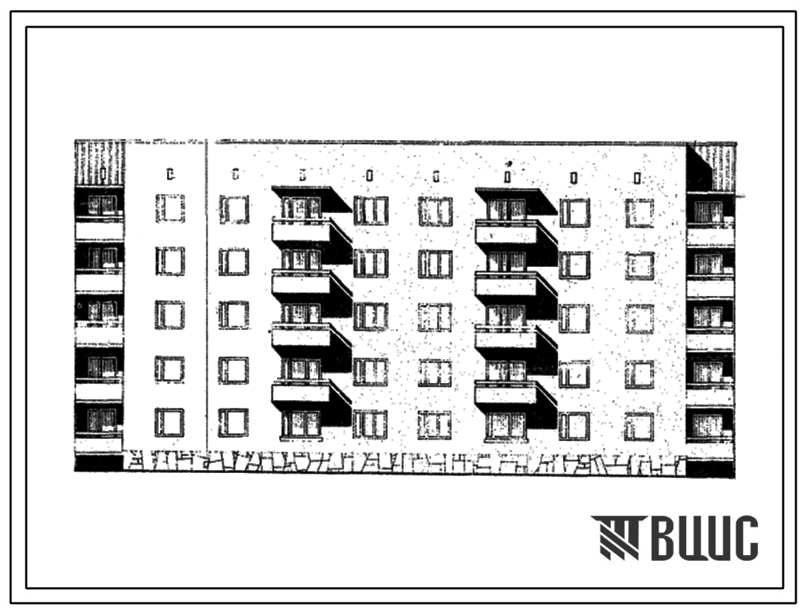 Типовой проект 87-060/1 Пятиэтажная рядовая (торцовая) блок-секция на 30 квартир Р(Т) 1Б-2Б-3А и 1Б-2Б-3А