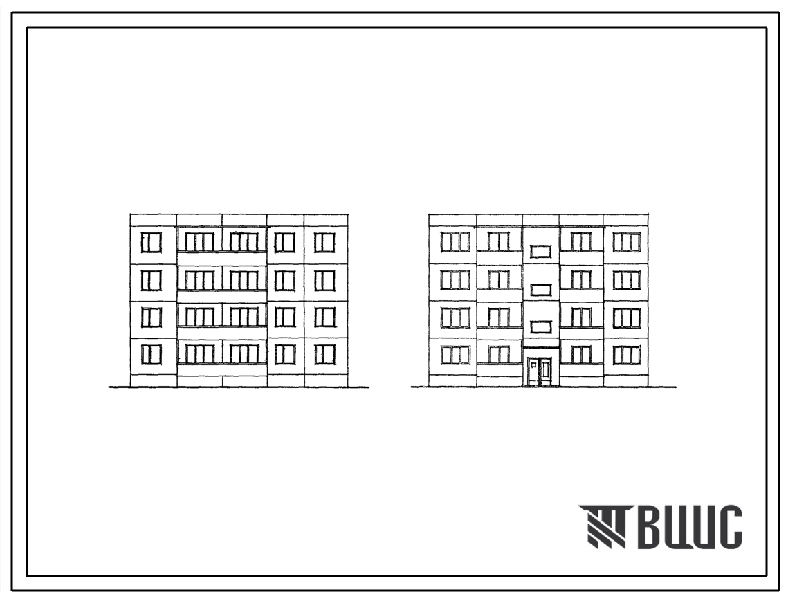 Типовой проект 121-010 4-этажная 12-квартирная рядовая блок-секция  1Б.2Б.3Б (однокомнатных-4, двухкомнатных-4,трехкомнатных-4) для строительства во 2 климатическом районе.