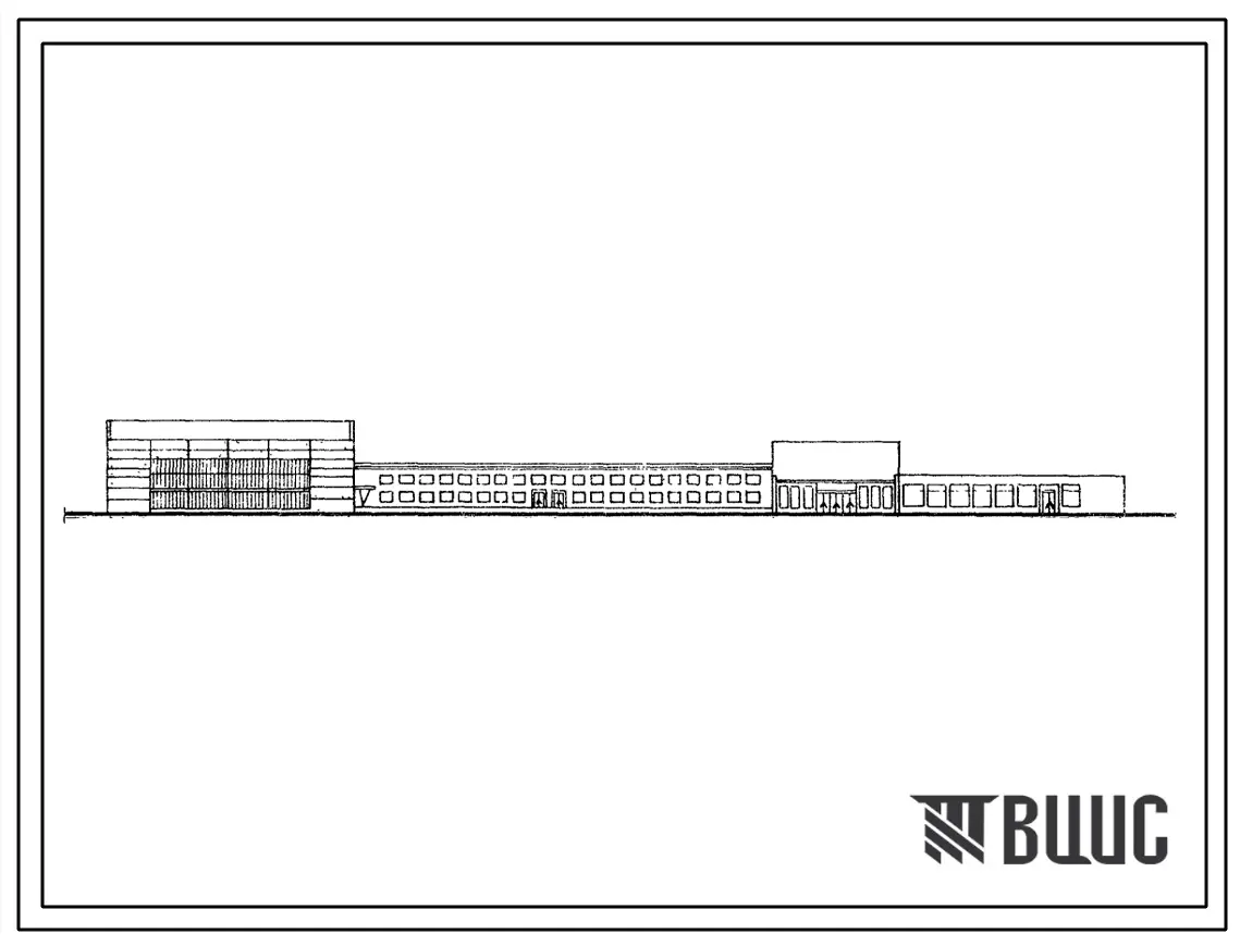 Типовой проект 264-21-18 Административно-бытовой корпус с павильоном показа для строительства в районах с расчетной наружной температурой -20, -30, -40С.