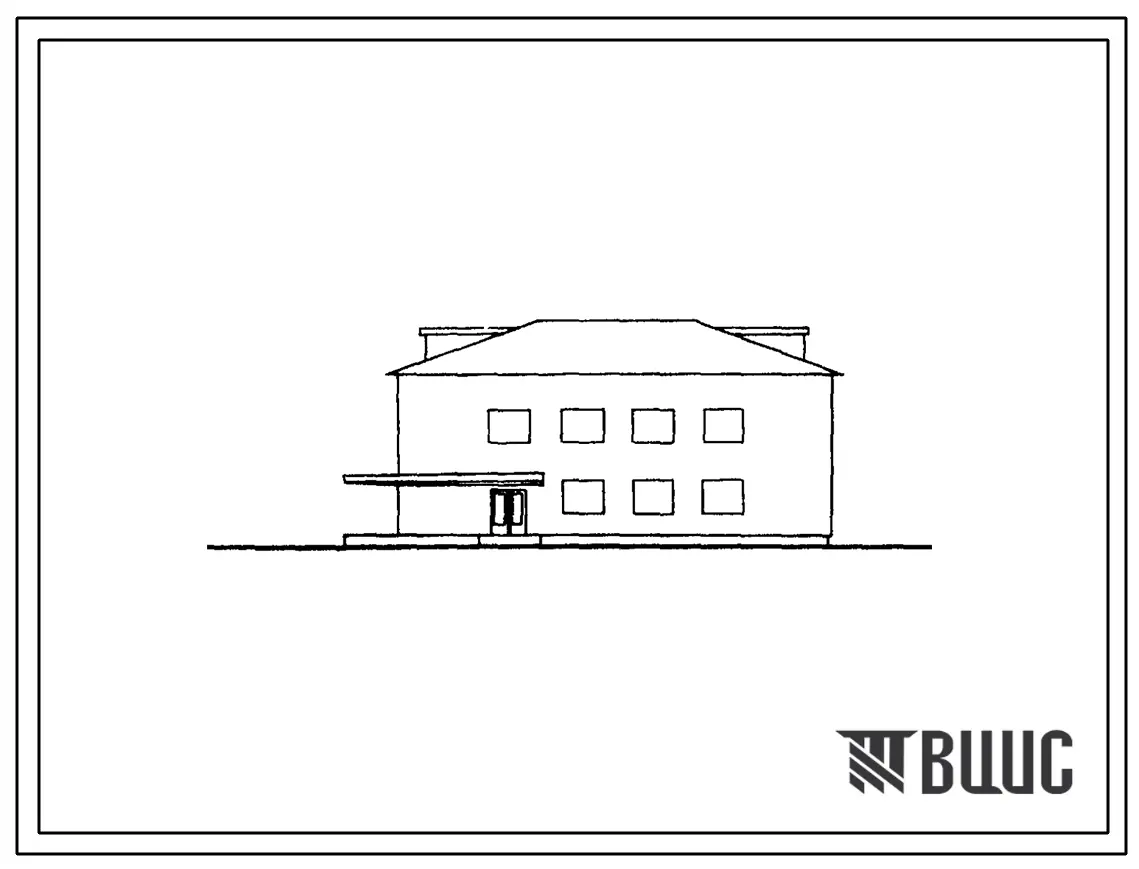 Типовой проект 264-21-6сп Административное здание (тип II) общественного назначения для колхозов и совхозов с населением 4000 человек. Для строительства в районах с расчетной наружной температурой -15, -20, -25?С, в районах с сейсмичностью 7, 8 и 9 балло