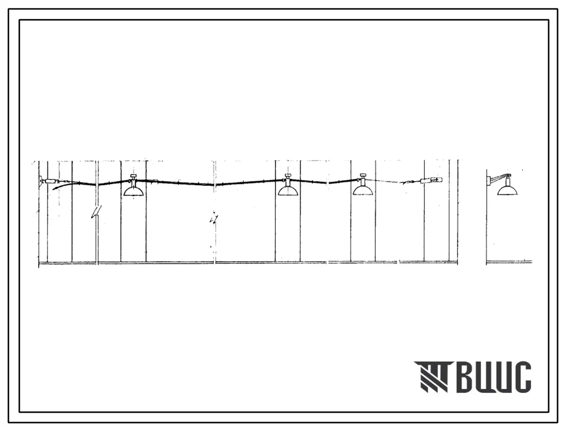 Серия 4.407-32 Прокладка осветительных электропроводок и установка светильников с лампами накаливания и ДРЛ на кронштейнах. Материалы для проектирования.