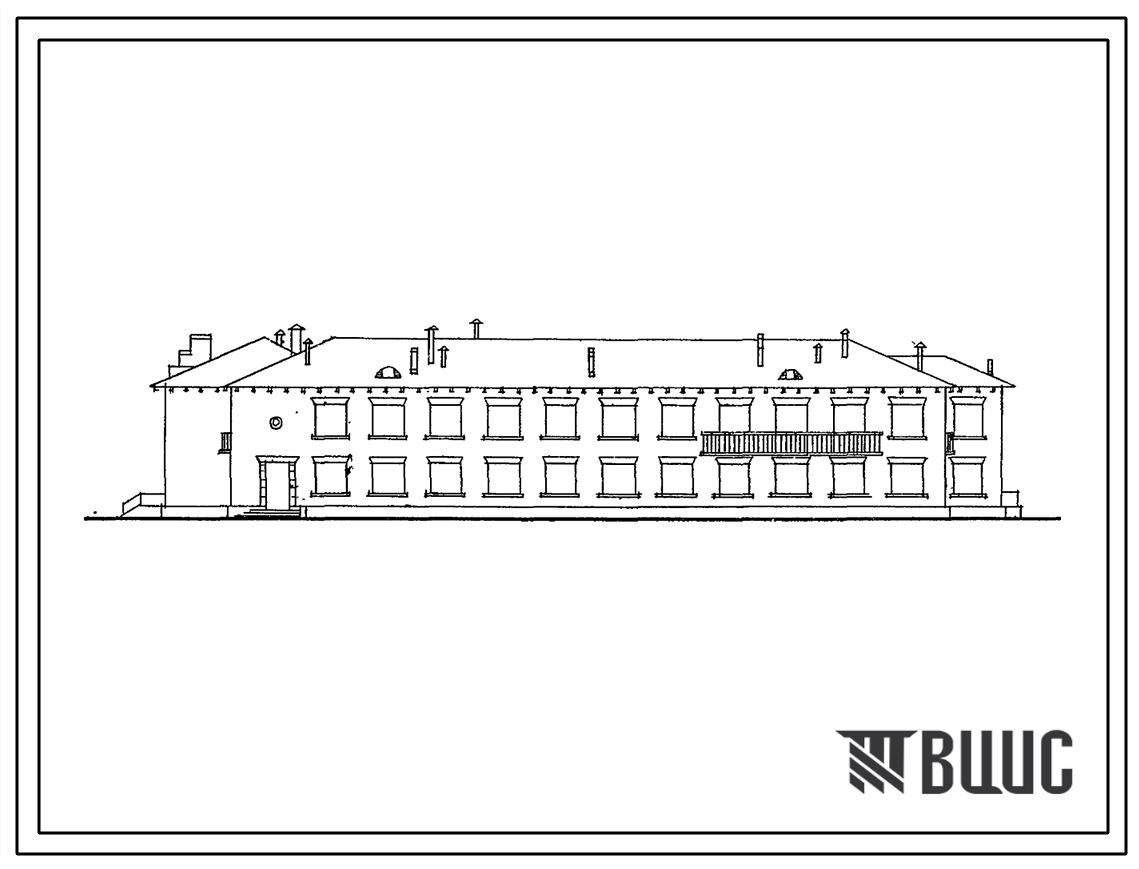 Типовой проект 2-05-01А Больница на 50 коек с поликлиникой на 100 посещений в смену. В составе : генплан, главный корпус, инфекционный корпус, хозяйственный корпус, гараж.
