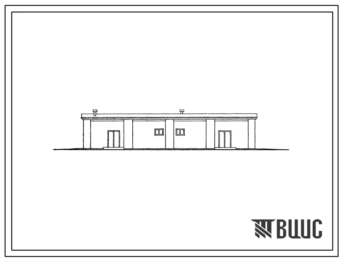 Типовой проект 7-01-67/61 Склад продовольственных товаров емкостью 300т., каменный неотапливаемый.