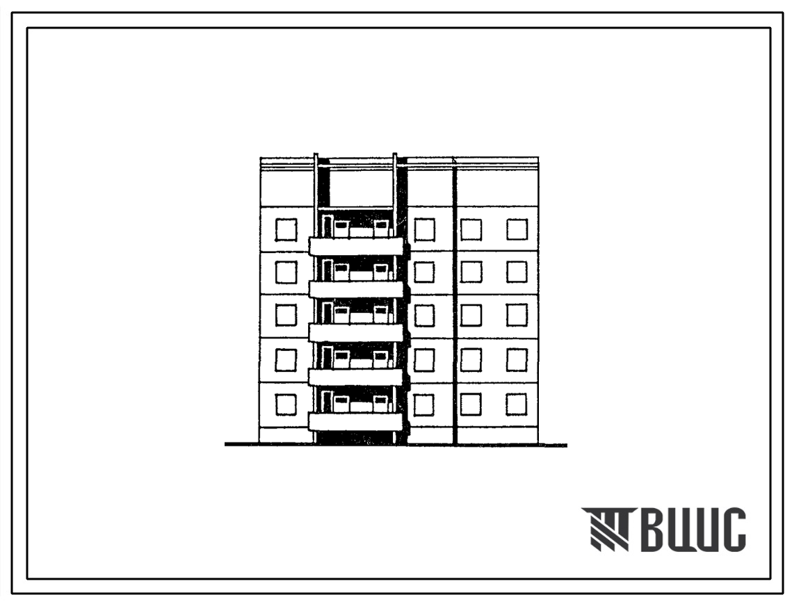 Типовой проект 135-0313с.13.87 5-этажная рядовая левая блок-секция на 15 квартир 2-3-3 для строительства в г. Иркутске