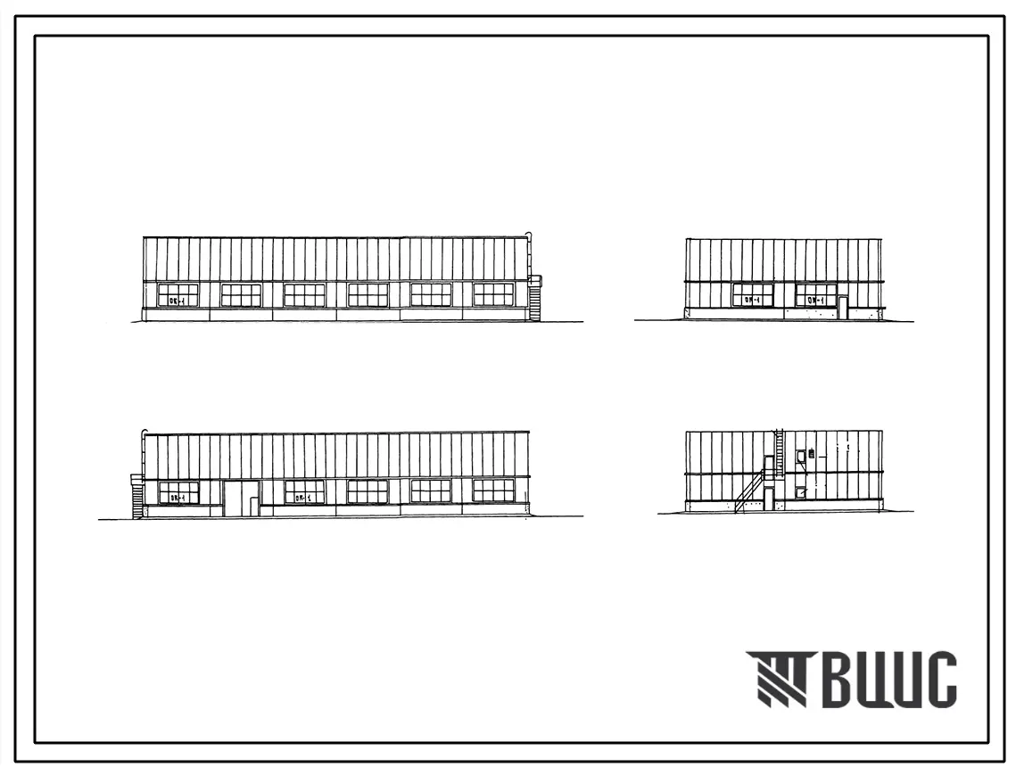 Типовой проект 409-15-122.90 Производственный корпус ПМК по электромонтажным работам с годовым объемом работ 1,0 млн.руб. (в легких металлических конструкциях)