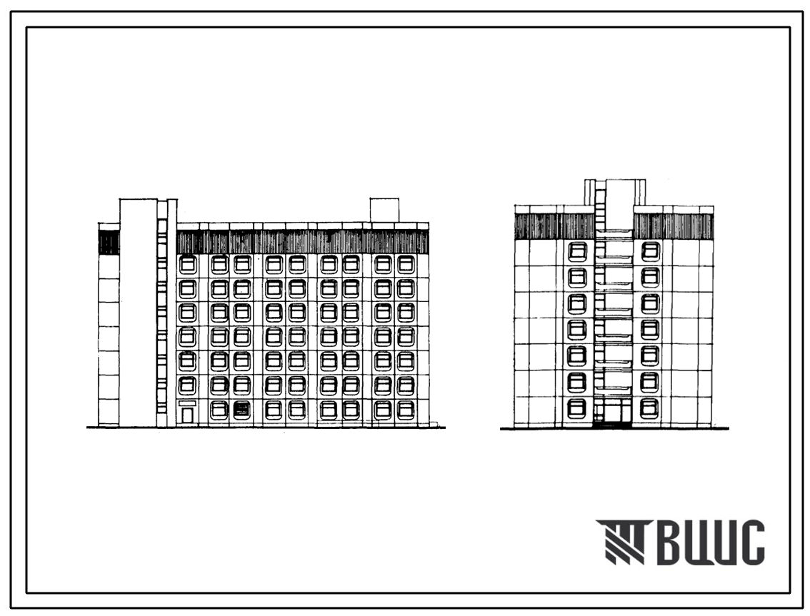 Типовой проект 251-07-24.89 Терапевтический корпус на 180 коек для расширения больниц (объёмно-планировочное решение). Здание восьмиэтажное. Стены из трёхслойных керамзитобетонных панелей по серии 1.090.1-1.