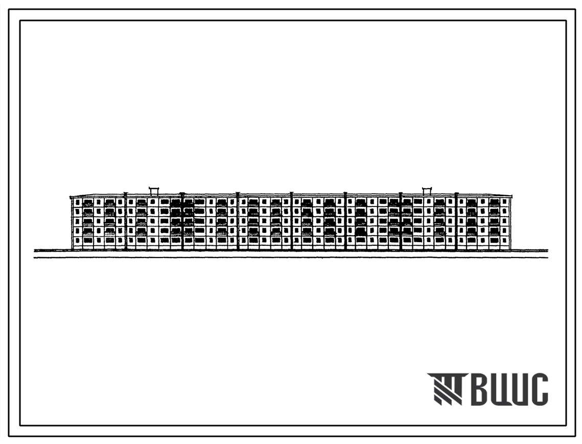 Типовой проект 1-480А-35П Пятиэтажный восьмисекционный крупнопанельный жилой дом на 120 квартир.