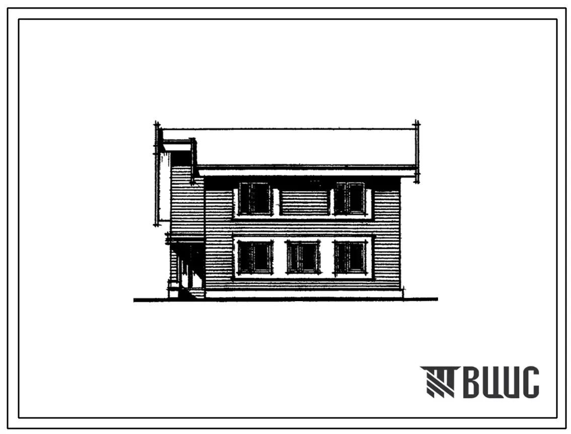 Типовой проект 144-24-118/1 Одноквартирный жилой дом с пятикомнатной квартирой в двух уровнях. Для индивидуальных застройщиков южных районов Украинской ССР.