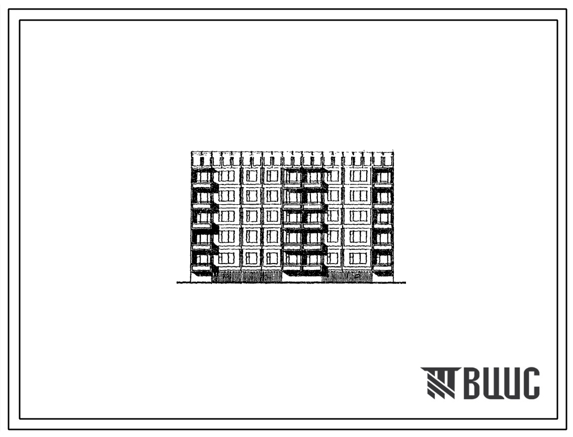 Типовой проект 97-0397.13.89 Блок-секция 5-этажная 40-квартирная рядовая меридиональная для малосемейных 1-1-1-1-1-1-1-2 для строительства в городах Братске и Усть-Илимске