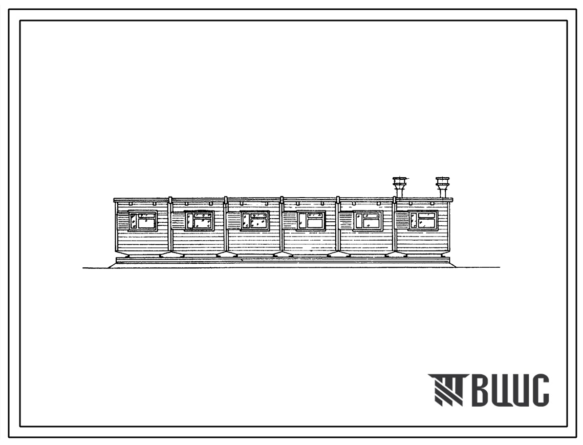 Типовой проект 420-02-1 Временные здания и сооружения контейнерного типа (решенные в металле), размещаемые в УТС серии 420-02. Общежитие на 18 человек.