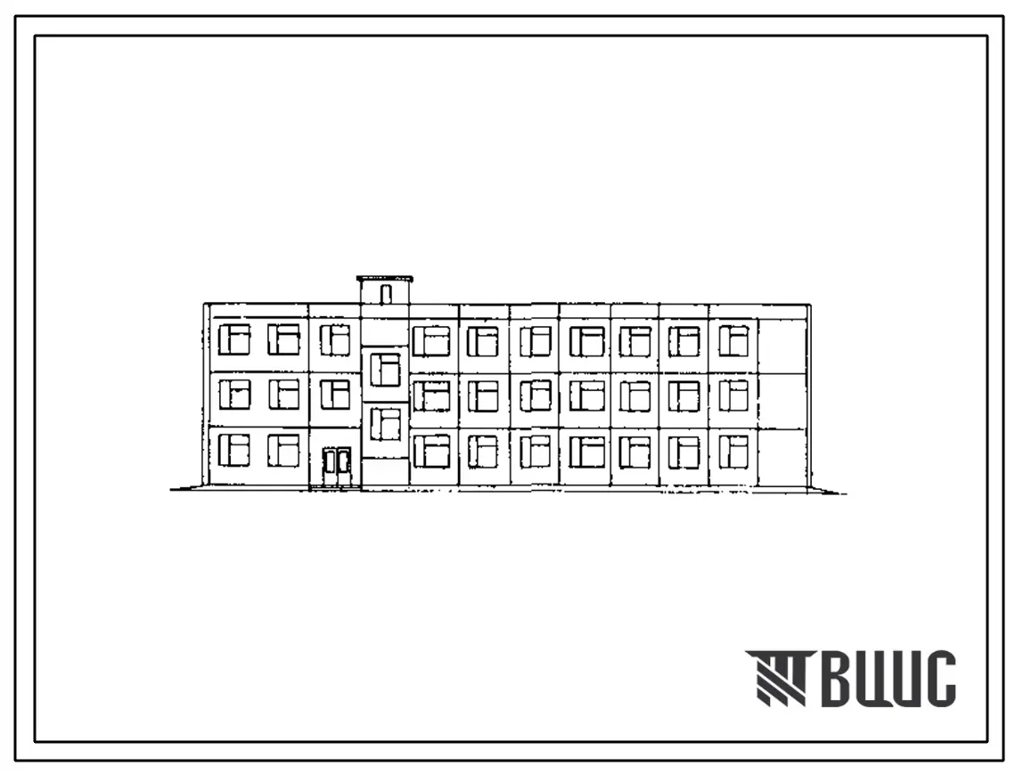 Типовой проект 501-6-24.12.88 Административно-бытовое здание для грузовых районов железнодорожных станций с бытовыми помещениями на 300 человек