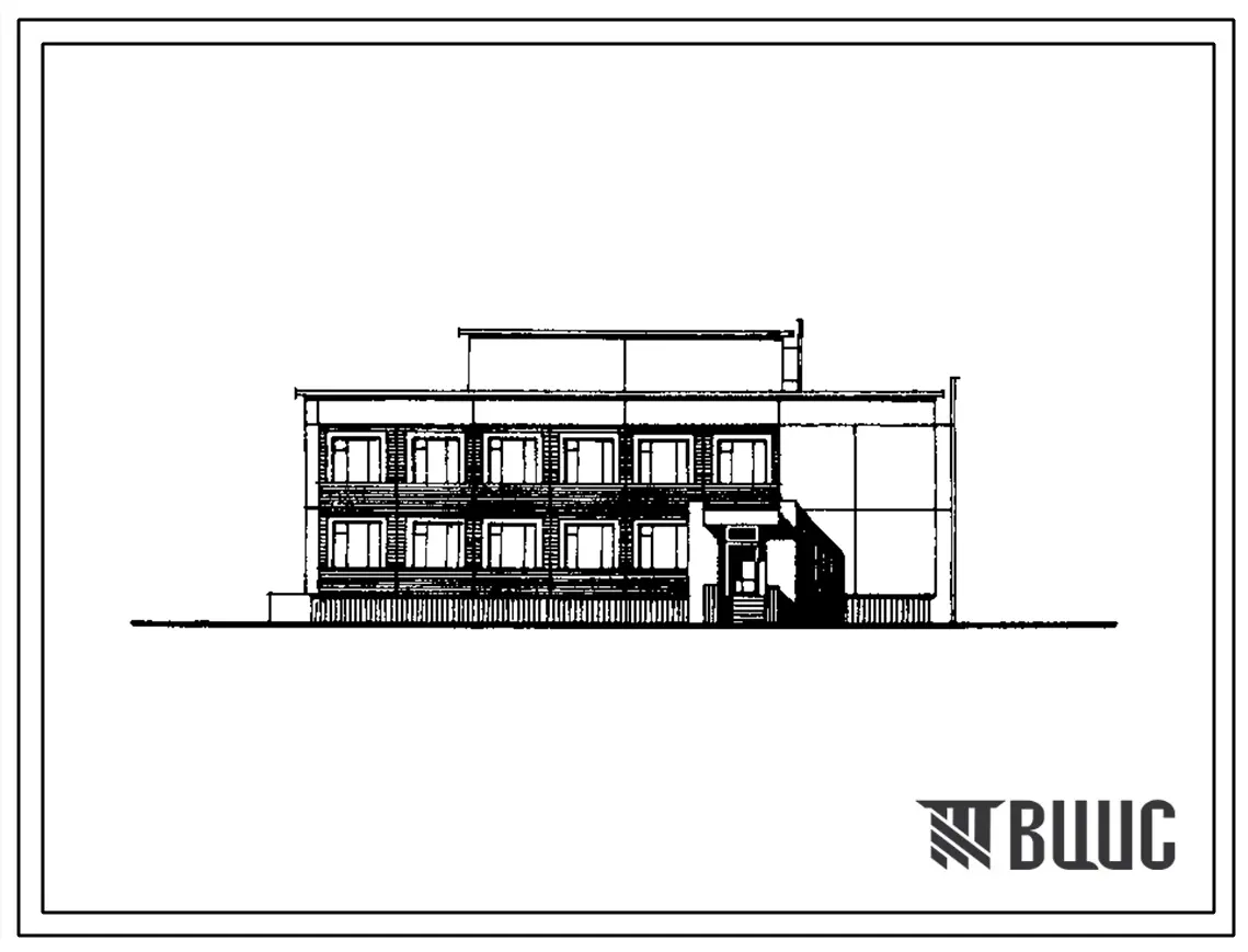 Типовой проект 251-7-14.88 Лечебно-диагностический корпус для стационара на 150 коек с поликлиникой на 200 посещений в смену. Здание двухэтажное. Каркас по серии 1.020.-1/83. Стены из однослойных легкобетонных панелей по серии 1.090.1-1.