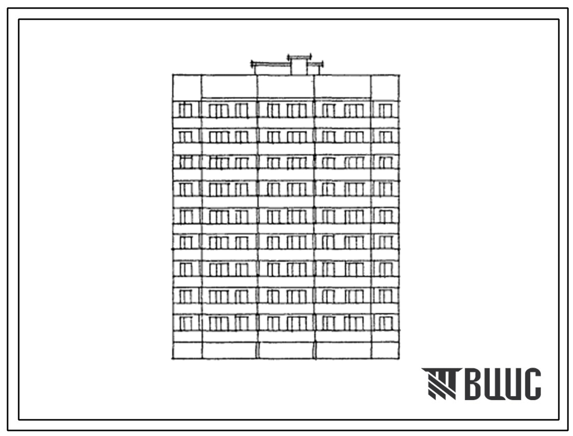 Типовой проект 83-060.13.87 Блок-секция 9-этажная 45-квартирная рядовая с торцевыми окончаниями 3-1-1-1-3. Для строительства в г.Тула и Тульской области.