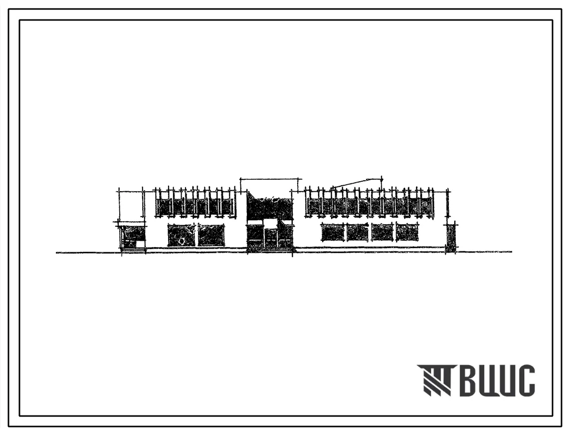 Типовой проект 274-31-76 Общественный центр сельского поселка. Для строительства в 1В климатическом подрайоне, 2 и 3 климатических районах
