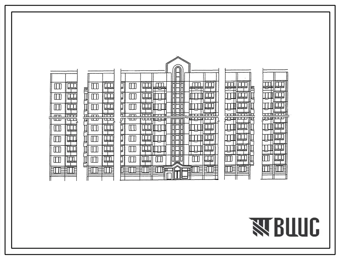 Типовой проект П44Т-1/17 17-этажные блок-секции с эркерами и панелями наружных стен с плиткой под кирпич для массового применения