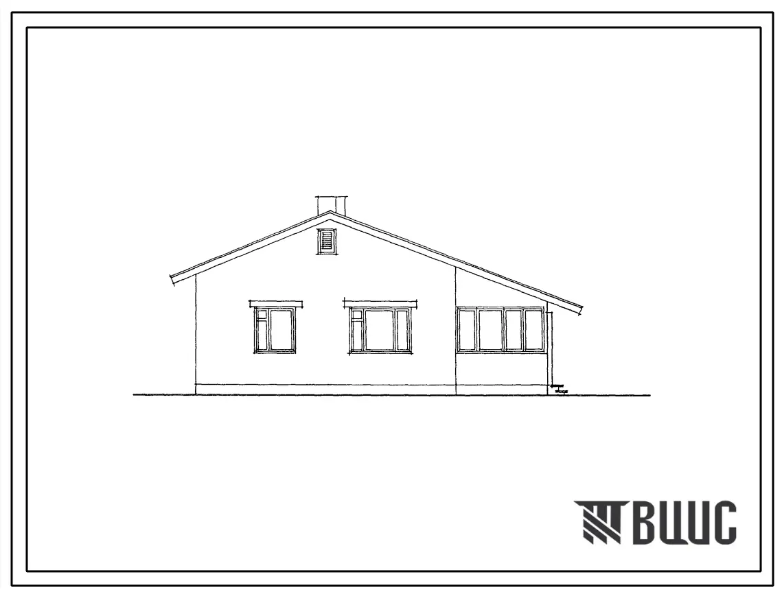 Типовой проект 184-16-48/1 1-этажный 1-квартирный 3-комнатный жилой дом с квартирой типа 3А. Для строительства в 1В климатическом подрайоне, 2 и 3 климатических районах.