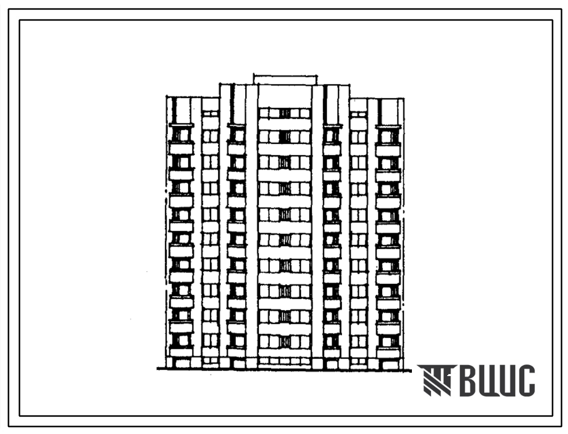 Типовой проект 156-09.85 Девятиэтажная блок-секция рядовая на 54 квартиры