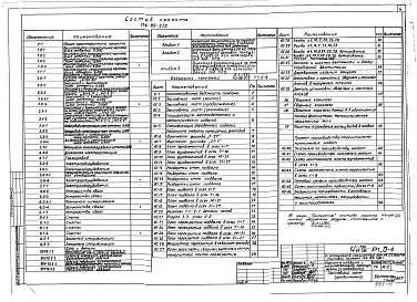 Состав альбома. Типовой проект 114-89-2/1.2Альбом 2 Архитектурно-строительные чертежи ниже отметки 0.000. Вариант с техническим подпольем (1.0-1)