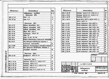 Состав альбома. Типовой проект У.805-9-25.92Альбом 5 – Узлы. Изделия. Монтажные узлы. Конструкции железобетонные.     