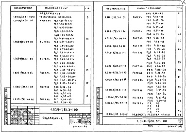 Состав альбома. Серия 1.020-1/83 КонструкцииВыпуск 3-1 Ригели высотой 450 мм пролетом 3,0; 6,0 и 7,2 м для опирания многопустотных плит перекрытия