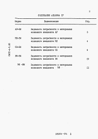 Состав альбома. Типовой проект 0901-4-5.85Альбом 4 Ведомости потребности в материалах.     
