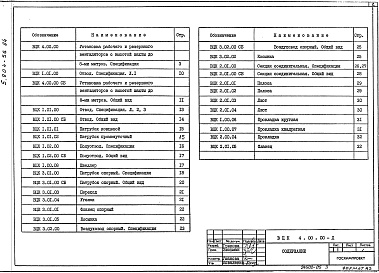 Состав альбома. Серия 5.904-56 УстановкаВыпуск 4 Установка рабочего и резервного вентиляторов с высотой шахты до 8 м. Рабочие чертежи