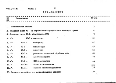 Состав альбома. Типовой проект 903-4-103.87Альбом 5 Сметы