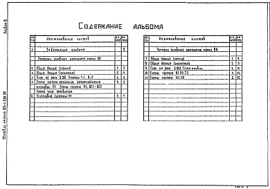 Состав альбома. Типовой проект 903-1-269.89Альбом 9 Отопление и вентиляция. Внутренний водопровод и канализация    