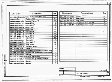 Состав альбома. Типовой проект 805-2-91.89Альбом 3 Примененный из 805-3-105.89 АРИ Изделия архитектурных решений.     КЖИ Изделия конструкций железобетонных.     ТХН Нестандартизированное оборудование.     ВКН Нестандартизированное оборудование.     