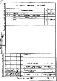 Состав альбома. Типовой проект 252-9-86с.83Альбом 2 Чертежи заводу-изготовителю