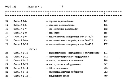 Состав альбома. Типовой проект 901-3-141Альбом 7 Сметы. Часть 1,2.