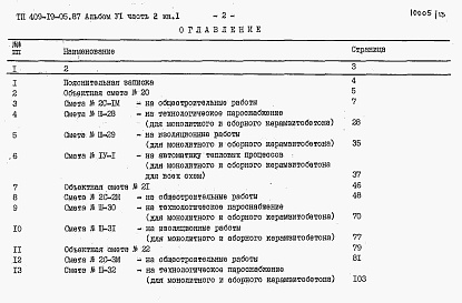 Состав альбома. Типовой проект 409-19-05.87Альбом6 Сметы. Часть 2 книги 1, 2. Камеры типа 2. Вариант в монолитном керамзитобетоне. Вариант в сборном керамзитобетоне.