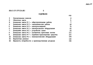 Состав альбома. Типовой проект 283-1-17-177Альбом 3 Сметы.